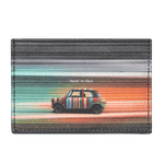 This Paul smith 'Mini Blur' Leather Card Holder 3CC features the signature stripe mini with a blurred background.