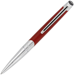 This Red & Silver Défi Millenium Ballpoint Pen is designed by S.T. Dupont Paris.
