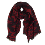 This Paul Smith burgundy cotton scarf is perfect for ladies.