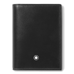 Montblanc's Meisterstück Black Leather 4CC Card Holder is made out of calfskin leather with a smooth finish.