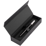 hugo boss gear minimal black chrome fountain pen in box