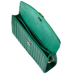 wolf 1834 mimi cross body bag in forest green inside