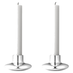 The Georg Jensen HK stainless steel candle holders.