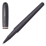 This Contour Iconic Stripe Rollerball Pen is by Hugo Boss and features the brand name on the clip.