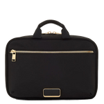 TUMI's Voyageur Black Madeline Cosmetic Case is crafted out of nylon.