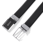 chrome pin buckle belt blac