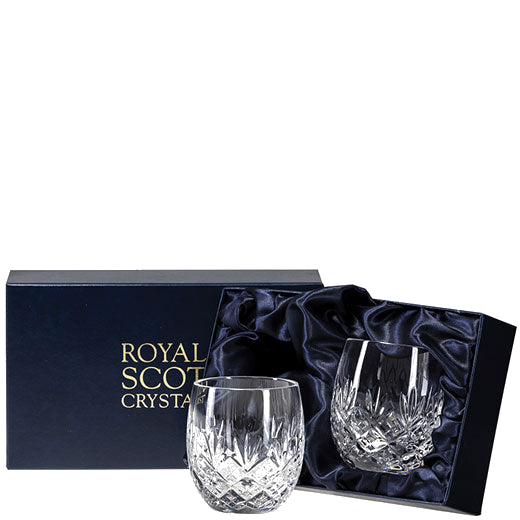 royal scot crystal edinburgh 2 barrel tumblers packaging