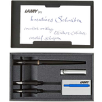 This is what the LAMY Joy AL Black Fountain Pen Set looks like on the inside.