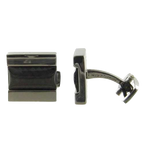 The Hugo Boss cufflinks come with the brand name engraved on the back.