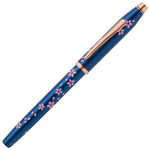 3 century ii cherry blossom fountain pen in blue pvd at0086wg 163mf