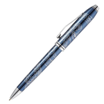 The Townsend Blue Lacquer 2025 Zodiac Year of the Snake Ballpoint Pen features intricate snake engravings.