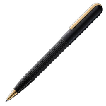 This LAMY ballpoint pen comes with a gold nib and black barrel.