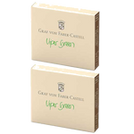 These are the Graf von Faber-Castell Viper Green Ink Cartridges 2 x Pack of 6.