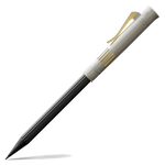 This Project Stellar Perfect Pencil Limited Edition by Graf von Faber-Castell is made with metal that has a matte silver finish with gold trims.
