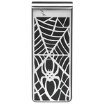 Montblanc money clip with spider web design.