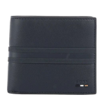 The Ray Faux Leather Navy Blue 4CC Wallet with RFID-Blocking by BOSS.