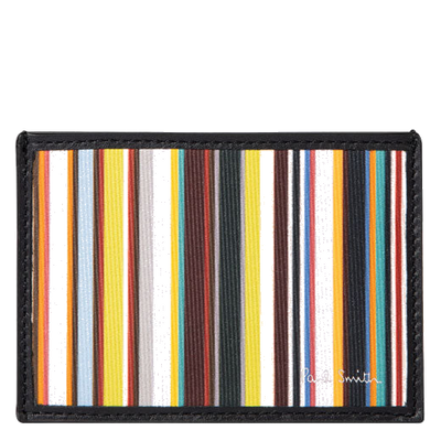 paul smith black signature stripe card holder