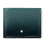 Montblanc's Meisterstück Sfumato 6CC British Green Leather Wallet has an ombre effect.