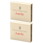 This is the Graf von Faber-Castell India Red Ink Cartridges 2 x Pack of 6.
