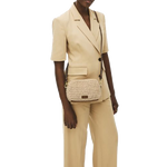 5 radley dukes place natural crochet medium zip top cross body bag 111374
