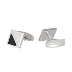 The Hugo Boss brand name has been engraved onto the back of these cufflinks.