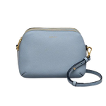 This Dukes Place Smoke Blue Grained Leather Cross Body Bag by Radley is made out of cowhide leather with a soft grain texture.