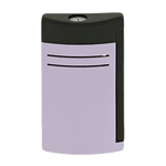 This S. T. Dupont Maxijet Matte Black & Lilac Lighter has subtle chrome accents peeking through against the matte exterior.