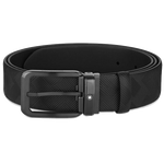 Montblanc's Black Reversible Extreme 3.0 Matt PVD-Coated Pin Buckle Belt features a textured side.