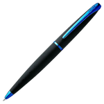 This ATX Basalt Black & Blue PVD Ballpoint Pen by Cross has a gorgeous blue trim in contrast to the matte basalt black.