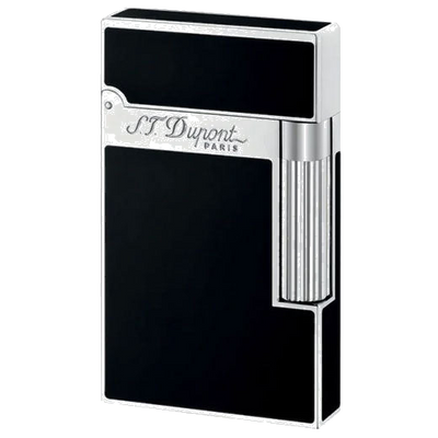 s t dupont paris black lacquer palladium ligne 2 lighter