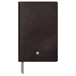 The Montblanc tobacco leather A7 lined notebook.