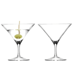 These LSA Bar Martini Glasses, Set of Two are made with mouth-blown glass.