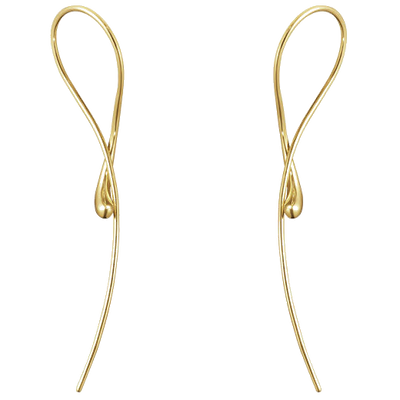 georg jensen yellow gold mercy dangle earrings