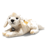 Steiff's Teddies for Tomorrow Lenny the Labrador has been made with polyester with a recycled stuffing inside.