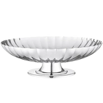 The Georg Jensen stainless steel dish on a stand.