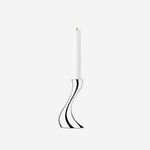 The Stainless Steel Cobra Small Candle Holder by Georg Jensen.