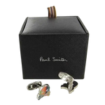 This pair of Paul Smith striped skull cufflinks come in their own bespoke black gift box.