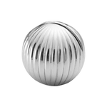 These Georg Jensen Bernadotte Chrome Table Card Holders 4pc have a sleek pattern with a rounded shape.