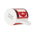 Paul Smith's Bone China Love Mug has been made and printed in the UK with the brand signature at the bottom of the mug.