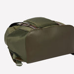 Paul Smith Signature Green backpack comes with a leather bottom.