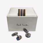 The Paul Smith Stripe pair of cufflinks come in their own white gift box.