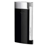 S.T. Dupont Slim 7 Lighter, Torch Flame, In Black and Chrome.