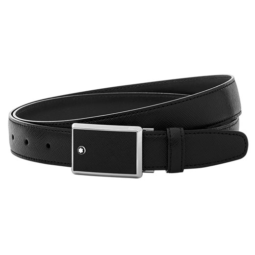 Contemporary Line Black Saffiano Leather Belt