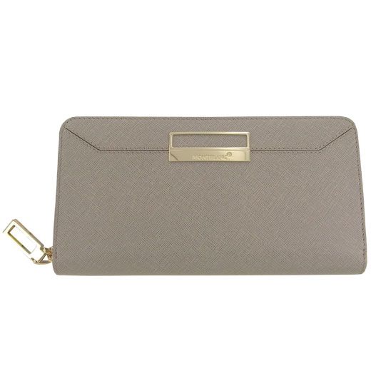 Sartorial Taupe Textured Leather Long 8CC Wallet