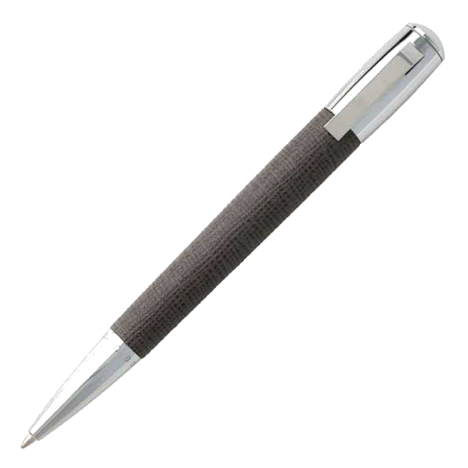 This grey ballpoint pen is part of the pure tradition collection.