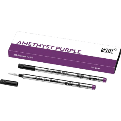 montblanc purple medium rollerball pen refills
