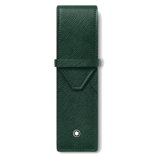 Montblanc Sartorial 2 Pen Pouch British Green Saffiano Leather