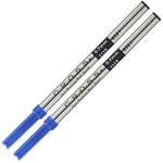 cross blue selectip medium rollerball refills two pack