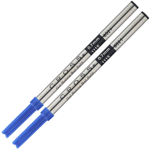 cross blue selectip medium rollerball refills two pack