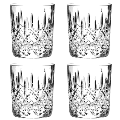 These London 4 x 33cl Large Tumblers have been created by Royal Scot Crystal.